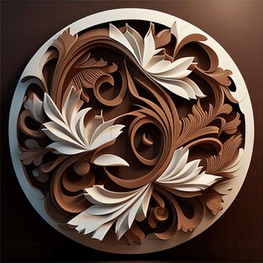 3D model brown white (STL)